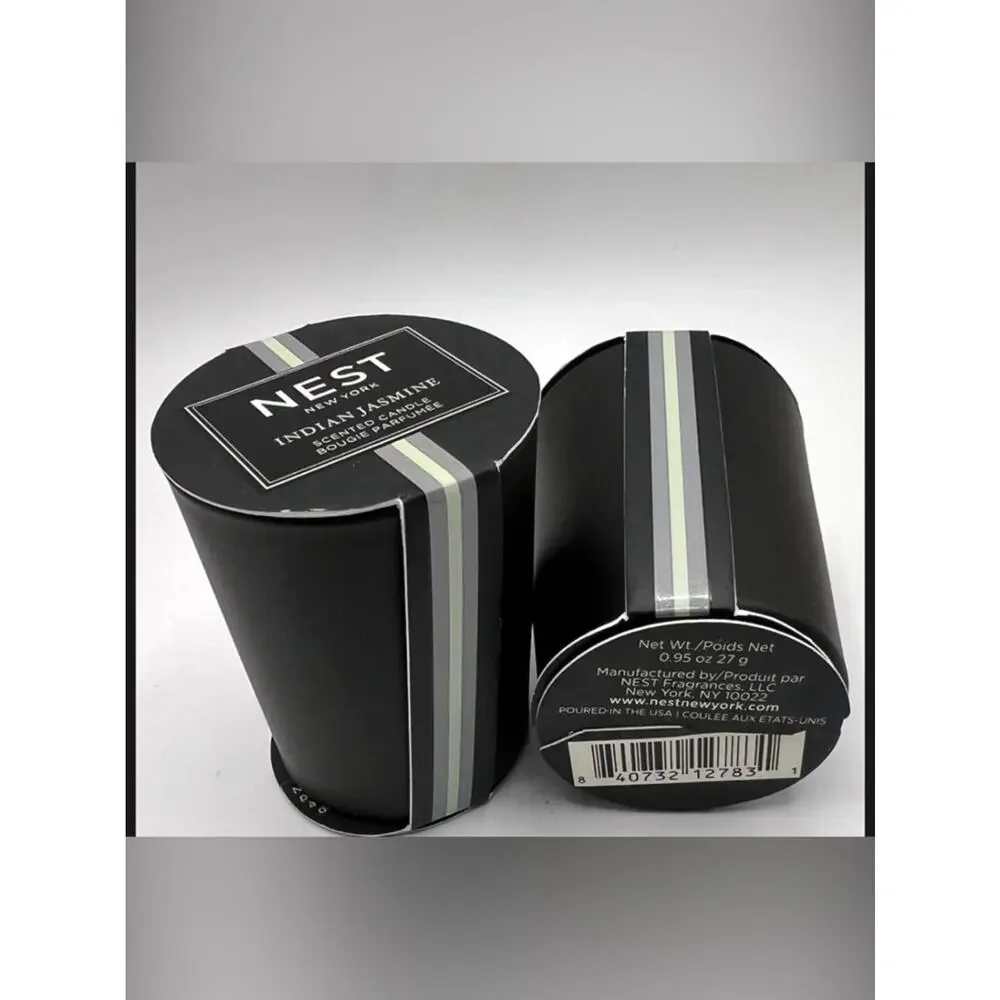Nest Indian Jasmine Scented Candle - NEW 2 PACK Black Ceramic